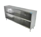 image of BK Resources BKDC-1548 Open Front Dish Cabinet with Fixed Shelf, 18 Gauge S.Steel Body / 48"x15"