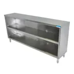 image of BK Resources BKDC-1836 Open Front Dish Cabinet with Fixed Shelf, 18 Gauge S.Steel Body / 36"x18"