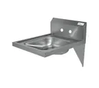 image of BK Resources BKHS-ADA-S 14" Wall Mounted Hand Sink without Faucet - 18 gauge