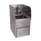 image of BK Resources BKHS-D-SS-SKTS-P-G 9" Wall Mounted Hand Sink with Faucet & Towel Dispenser