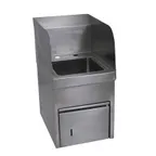 image of BK Resources BKHS-D-SS-SKTS 9" Wall Mounted Hand Sink without Faucet - with Towel Dispenser
