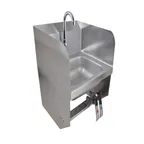image of BK Resources BKHS-W-SS-1-SS-BKKPG 9" Wall Mounted Hand Sink w/Hands Free Faucet&Double Knee Valves