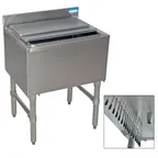 image of BK Resources UB4-18-IBCP48-10 48" Underbar Ice Bin with 8-Circuit Cold Plate, 140 lbs Capacity