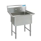 image of BK Resources BKS-1-15-14S One Compartment Sink, 20"W X 20-13/16"D X 43-3/4"H