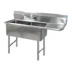 image of BK Resources BKS-2-18-12-18RS Sink, Two Compartment