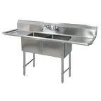 image of BK Resources BKS-2-18-12-18TS Sink, Two Compartment