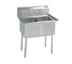 image of BK Resources BKS-2-18-12S Sink, Two Compartment
