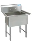 image of BK Resources BKS6-1-1620-14S One Compartment Sink, 21-1/8"W X 25-1/2"D X 44-1/16"H