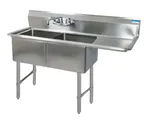 image of BK Resources BKS6-2-1620-14-18RS Sink, Two Compartment