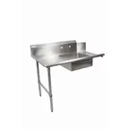 image of BK Resources BKSDT6-48-L-SS 48" Straight Soiled Dishtable w/ Left Table, Pre-Rinse Sink, 10" Backsplash