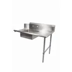 image of BK Resources BKSDT6-60-R-SS 60" Straight Soiled Dishtable w/ Right Table, Pre-Rinse Sink, 10" Backsplash