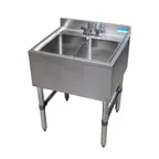 image of BK Resources UB4-21-224S 24" Underbar Sink Units, 2 Compartment without Drainboard