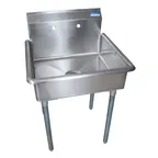 image of BK Resources BKUS6-1-2421-8 One Compartment Sink, 27"W X 24-1/2"D X 41-1/4"H