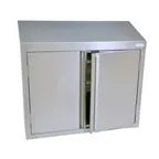 image of BK Resources BKWCH-1524 24" Stainless Steel Enclosed Wall Mounted Cabinet w/ Hinged Doors