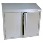 image of BK Resources BKWCH-1536HL 36" Stainless Steel Enclosed Wall Mounted Cabinet, Hinged Doors w/ Lock