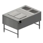 image of BK Resources CKTST-3554 52" Pass-Thru Combo Underbar Ice Bin/Cocktail Station w/ 10 Circuit - Right