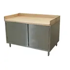 image of BK Resources CMBT-3048H Chef Table, Cabinet Base with Hinged Doors