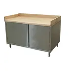 image of BK Resources CMBT-3060HL Chef Table, Cabinet Base with Hinged Doors & Lock