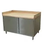 image of BK Resources CMBT-3648HL Chef Table, Cabinet Base with Hinged Doors & Lock