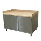 image of BK Resources CMBT-3660H Chef Table, Cabinet Base with Hinged Doors