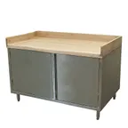 image of BK Resources CMBT-3660HL Chef Table, Cabinet Base with Hinged Doors & Lock