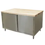 image of BK Resources CMT-3648H Chef Table, Cabinet Base with Hinged Doors