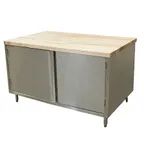 image of BK Resources CMT-3660HL Chef Table, Cabinet Base with Hinged Doors & Lock