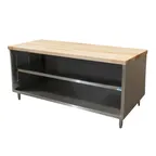 image of BK Resources CMT-3672 Chef Table, Cabinet Base with Open Front