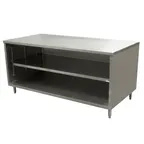 image of BK Resources CST-2472 72" Cabinet Base Open Front Work Table