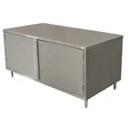 image of BK Resources CST-2472HL 72" Cabinet Base Hinged Doors Work Table with Lock