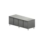 image of BK Resources CST-30120H 120" Cabinet Base Hinged Doors Work Table with 4 Doors