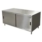 image of BK Resources CST-3072S 72" Cabinet Base Sliding Doors Work Table