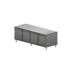 image of BK Resources CST-3084H2 84" Cabinet Base Dual Access Hinged Doors Work Table