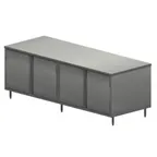 image of BK Resources CST-3096H2 96" Cabinet Base Dual Access Hinged Doors Work Table with (2) 4 Doors
