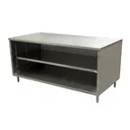 image of BK Resources CST-3672 Cabinet Base Open Front Work Table, 72"W x 36"D - Square / Flat Edge