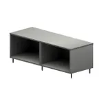 image of BK Resources CST-3696 Cabinet Base Open Front Work Table, 96"W x 36"D - Square / Flat Edge