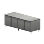 image of BK Resources CST-3696HL 96" Cabinet Base Hinged Doors Work Table with 4 Hinged Doors & Locks
