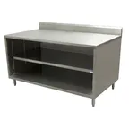 image of BK Resources CSTR5-2448 Cabinet Base Open Front Work Table, 48"W x 24"D - Square / Flat Edge
