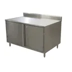 image of BK Resources CSTR5-2448HL 48" Work Table, Cabinet Base with Hinged Doors & Lock