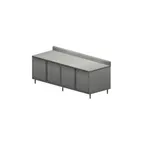 image of BK Resources CSTR5-30120HL 120" Chef Table, Cabinet Base with 4 Hinged Doors & Locks