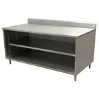 image of BK Resources CSTR5-3072 72" Cabinet Base Open Front Work Table