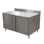 image of BK Resources CSTR5-3660HL 60" Work Table, Cabinet Base with Hinged Doors & Locks
