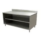 image of BK Resources CSTR5-3672 Cabinet Base Open Front Work Table, 72"W x 36"D - Square / Flat Edge