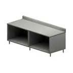 image of BK Resources CSTR5-3696 Cabinet Base Open Front Work Table, 96"W x 36"D - Square / Flat Edge