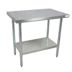 image of BK Resources CVT-2424 24" Stainless Steel Top - 27" Work Table