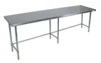 image of BK Resources CVTOB-9624 96" Stainless Steel Top 85" - Work Table