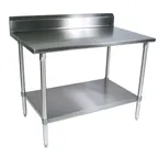 image of BK Resources CVTR5-6030 60" Stainless Steel Top 54" - 62" Work Table