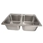 image of BK Resources DDI2-14161024 Drop-In Sink, Two Compartment