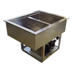 image of BK Resources E-CP1-2 Drop-In Cold Food Well, (2) Wells, 1" Deep Pan Rails