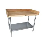 image of BK Resources MBTS-9630 Bakers Table with Stainless Steel Undershelf